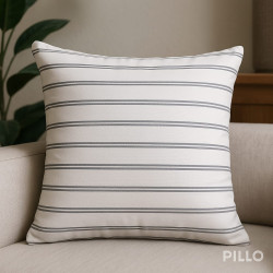 Coussin rayé au style minimal - 40x40 cm